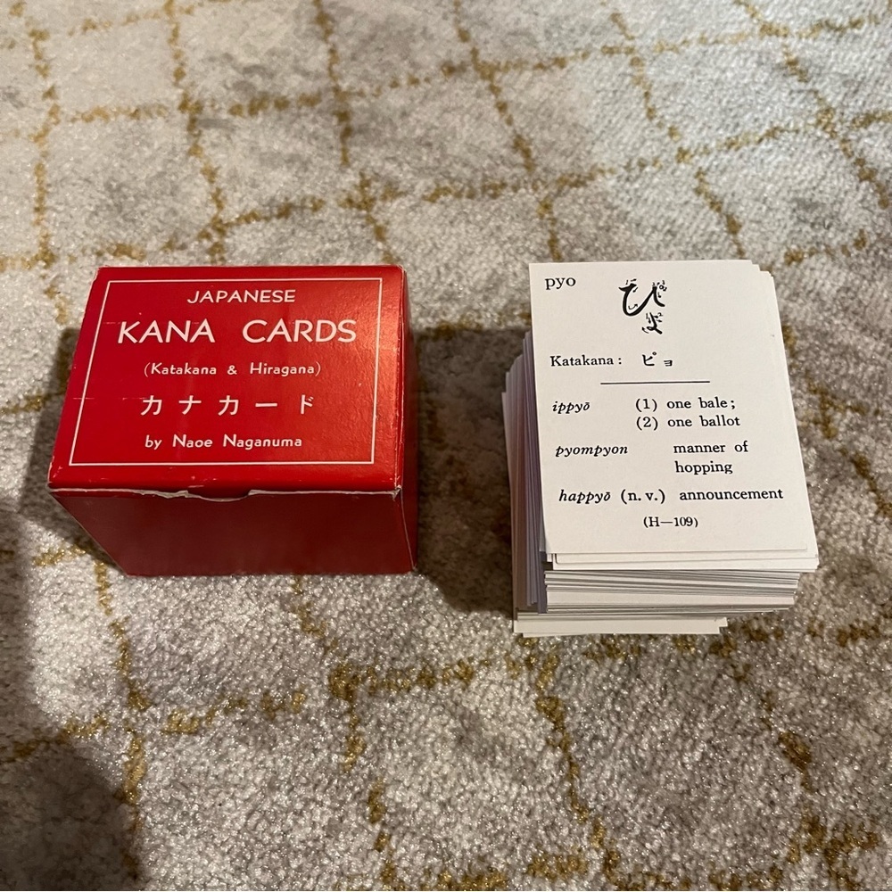 Vintage Japanese Kana Cards Naoa Nuganuma Original Box